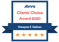 Avvo | Clients' Choice Award 2020 | Dwayne E Gaines | 5 Stars